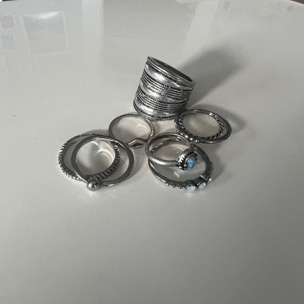 Collection of Assorted Silver Rings